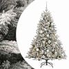 vidaXL Изкуствена коледна елха с топки 120 см 150 LED светодиода