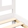 vidaXL Рамка за легло без матрак, бял, 100x200 см, бор масив