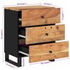vidaXL Нощно шкафче 50x33x62 см масивна акация и инженерно дърво