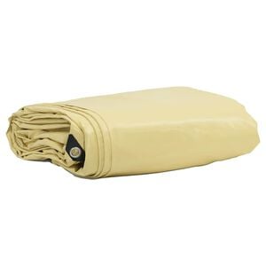 vidaXL Найлон 650g / m&sup2; Бежово 2 x 3 m Канва с PVC покритие
