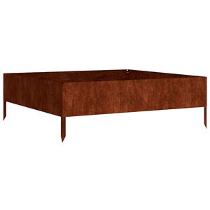 vidaXL Градинска повдигната леха 100x100x33,5 см кортенова стомана