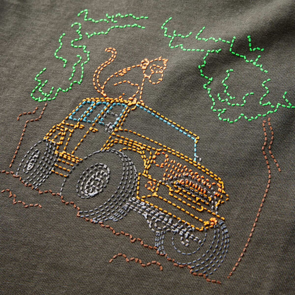 Детска тениска с дълъг ръкав, каки, 140