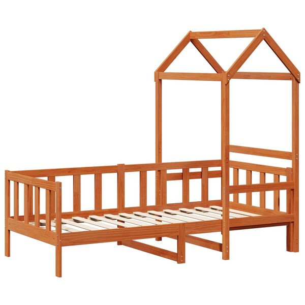 vidaXL Комплект легло за деня 2 pcs Кафяво с восъчно покритие