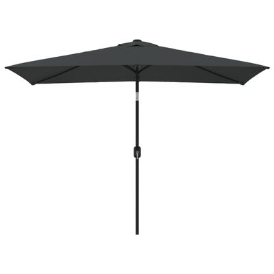 vidaXL Градински чадър с метален прът, 300x200 см, антрацит