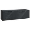 vidaXL Стенно монтиран ТВ шкаф Черно 98 x 31 x 30 см