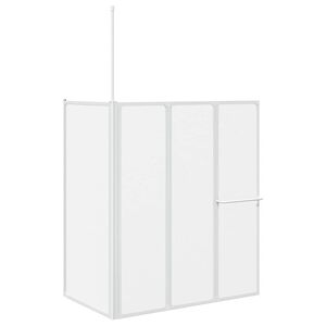 vidaXL Параван за душ/вана, L форма, 70x120x137 см, 4 панела, сгъваем