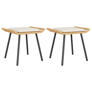 vidaXL Градински стол 2 pcs Кафяво 50 x 40 x 45 см Полиестер