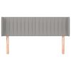 vidaXL Горна табла за легло с уши, светлосива, 147x16x78/88 см, плат