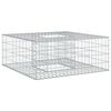 vidaXL Габиона повдигнато легло 100 x 100 x 40 cm Сребрист