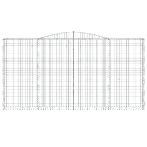 vidaXL Габионни кошници арка 9 бр 400x30x200/220 см поцинковано желязо