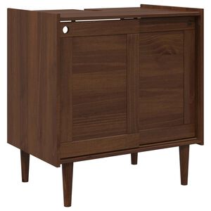 vidaXL Шкаф за мивка BILBAO Тъмен карамел 75 x 50 x 80 см