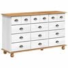 vidaXL Шкаф с чекмеджета с чекмедже ASKIM Бяло 79 x 40 x 133,5 см