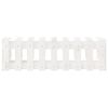 vidaXL Градинска леха с дизайн на ограда бяла 100x30x30 см бор масив