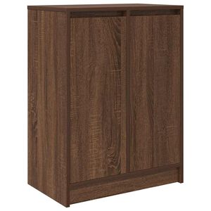 vidaXL Шкаф за обувки, кафяв дъб, 57x34x76 см, инженерно дърво