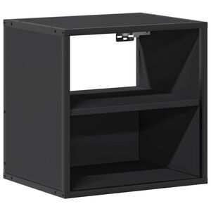 vidaXL Стенно нощно шкафче черно 40x31x39,5 cm