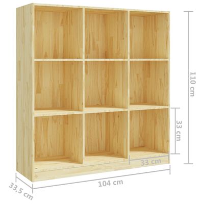 vidaXL Библиотека/разделител за стая, 104x33,5x110 см, бор масив