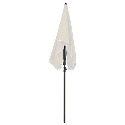 vidaXL Градински чадър с прът, 200x130 см, пясъчен