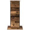 vidaXL Етажерка за списания с рафт Старо дърво 68 x 40 x 123.5 см