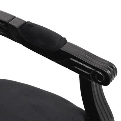vidaXL Трапезен стол черен 54x56x96,5 см кадифе