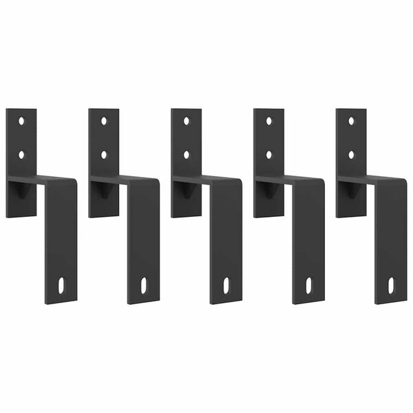 vidaXL Комплект механизъм за плъзгаща врата, 183 см, стомана, черен