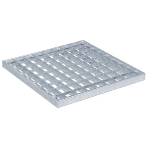 vidaXL Решетка Сребристо 30 x 30 x 2 см Горещо поцинкована стомана