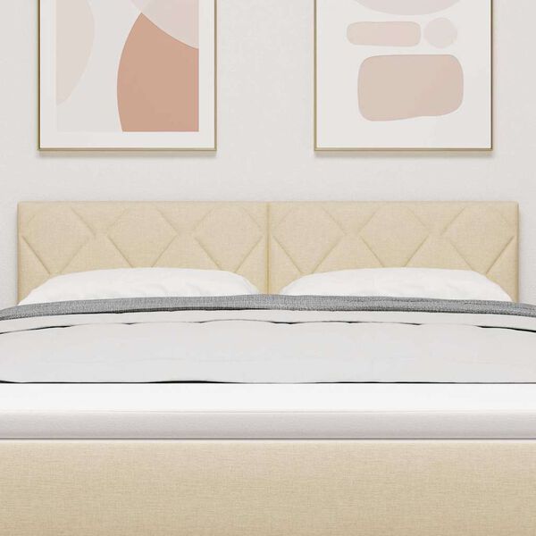 vidaXL Облегалка за глава с таблото Крем 160 cm Изкуствена