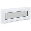 vidaXL Прозорец за мазе RISOR 100 x 40 cm PVC и стъкло Бяло