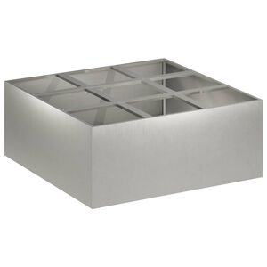 vidaXL Градинска саксия Сребристо 100 x 100 x 30 cm Неръждаема стомана