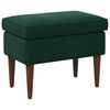 vidaXL Пуф за крака Тъмнозелено 55 x 35 x 41 см Кадифе