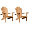 vidaXL Градински столове Adirondack 2 pcs Кафяво 77 x 78 x 95 см