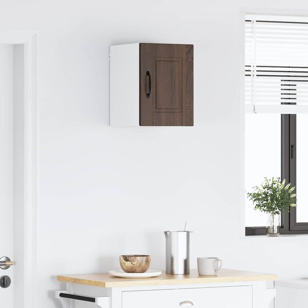 vidaXL Кухненски шкаф с рафт Кафяв дъб 30 x 31 x 40 см Инженерно дърво