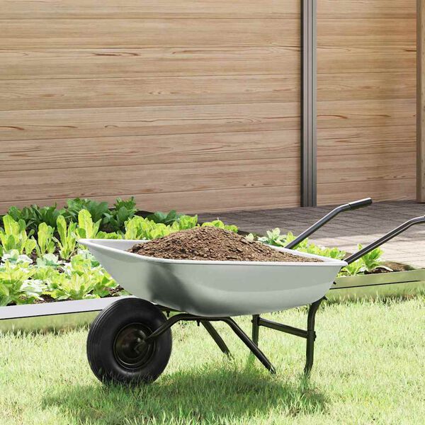 vidaXL Подмяна на чиния за количка Сребрист 80 x 60 x 25 см Стомана