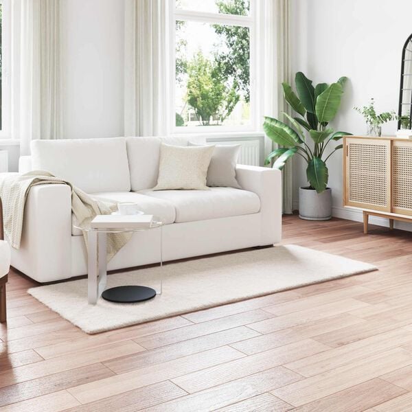 vidaXL Килим с изкуствена заешка козина Olite Крем 100 x 200 cm