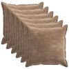 vidaXL Калъфка за възглавница 6 бр. HOUTEN Кафяво 55 x 55 см