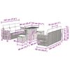 vidaXL Градински Софа Комплект с възглавница 9 pcs Бежово полиратан