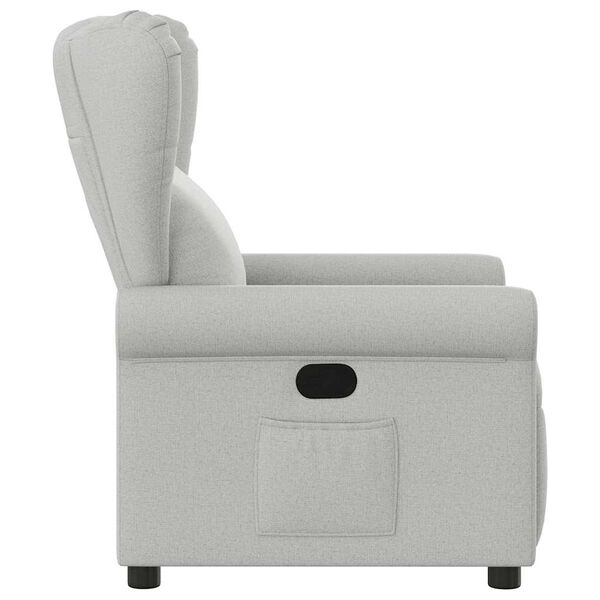 vidaXL Recliner Chair Cloud Grey Fabric