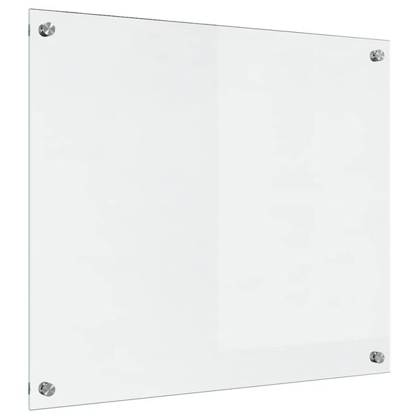 vidaXL Кухненски заден панел Прозрачен 70 x 60 cm закалено стъкло