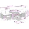 vidaXL Градински Софа Комплект 9 pcs Сив полиратан