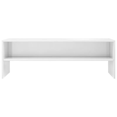 vidaXL ТВ шкаф, бяло със силен гланц, 120x40x40 см, ПДЧ