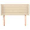 vidaXL Горна табла за легло, кремава, 93x16x78/88 см, плат
