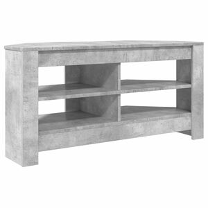 vidaXL Ъгловшкафзателевизор 102 x 40,5 x 45 см Циментено сиво