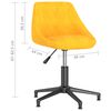vidaXL Въртящи се трапезни столове, 4 бр, горчица, кадифе