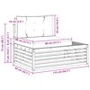 vidaXL Външен край на диван с възглавница Естествен 115 x 83 x 73 см