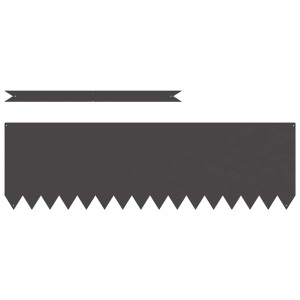 vidaXL Ограда за трева 20 pcs Черно 100 x 0.05 x 20 см