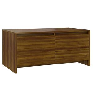 vidaXL Кафе маса, кафяв дъб, 90x50x41,5 см, инженерно дърво