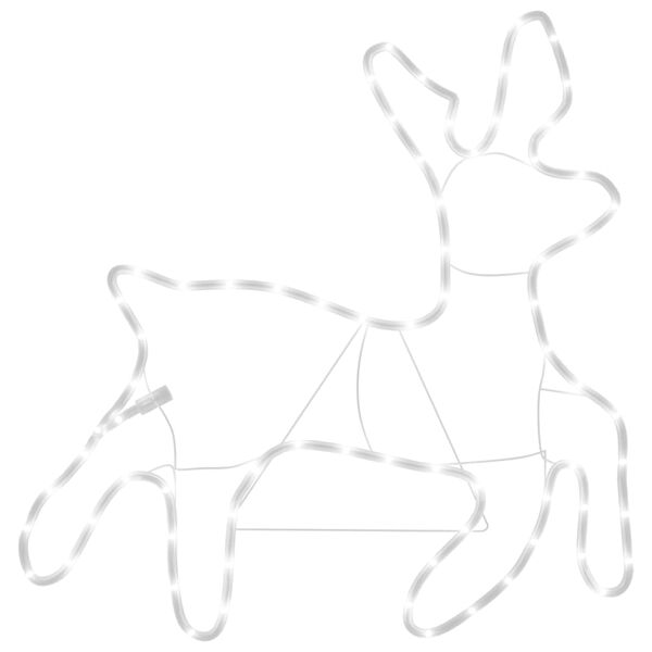 vidaXL Коледни фигури елени с LED, 3 бр, топло бяло, 57x55x4,5 см