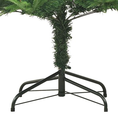 vidaXL Изкуствена коледна елха, зелена, 240 см, PVC и PE