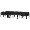 vidaXL Градински комплект от 8 части с възглавници, алуминий, антрацит