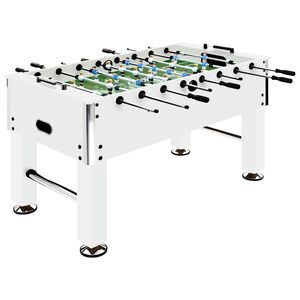 vidaXL Футболна маса джаги, стомана, 60 кг, 140x74,5x87,5 см, бяла