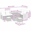 vidaXL Градински Софа Комплект 11 pcs Бежов и Светло Сив полиратан